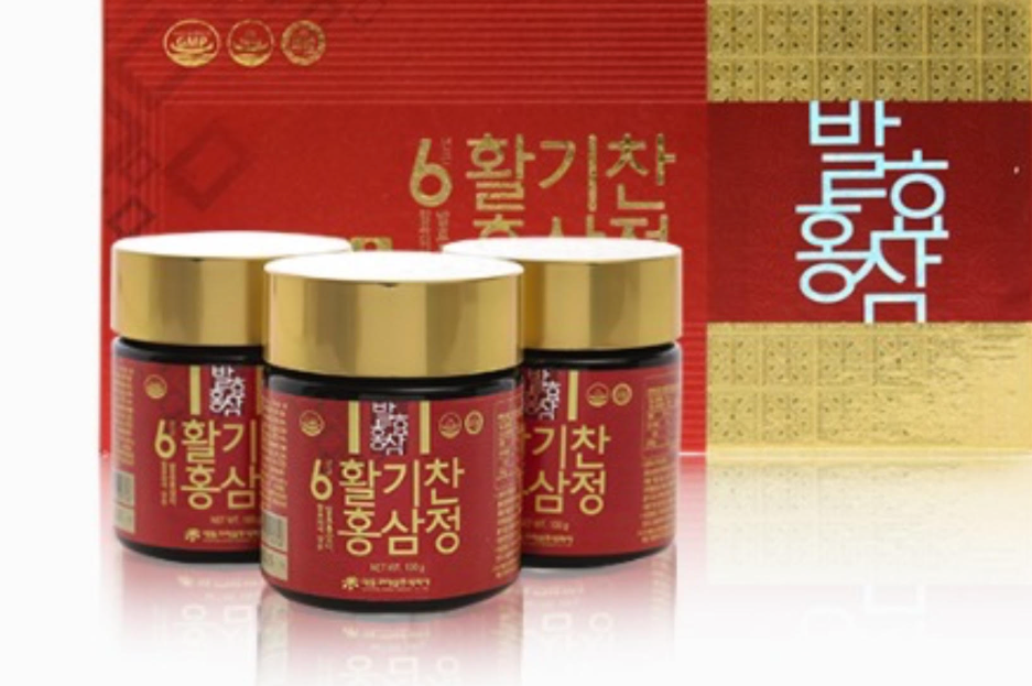 6 YEARS FERMENTED KOREAN RED GINSENG (Ginsenoside Rg1, Rb1, Rg3, 8mg/g) 100g x 3bottles